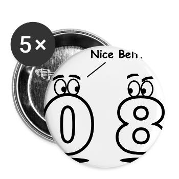 Nice Belt - Buttons large 2.2''/56 mm (5-pack) - white - Front