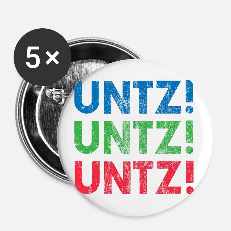 EDM Electronic Dance Music Techno Rave - Buttons large 2.2''/56 mm (5-pack) - white