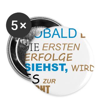 Motivation - Buttons groß 56 mm (5er Pack) - Weiß - Vorne