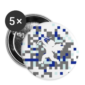 Liebe Kacheln Armor Geschenkidee Partner farben - Buttons groß 56 mm (5er Pack) - Weiß - Vorne