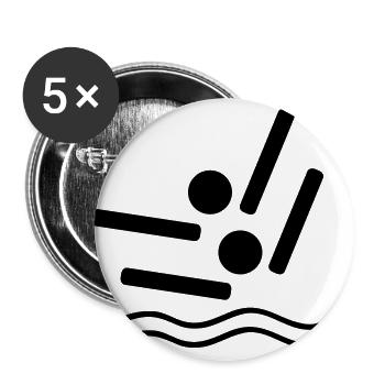 synchronised swimming - Buttons groß 56 mm (5er Pack) - Weiß - Vorne