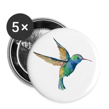 Humming Bird Lovers Bird Watcher Gift Design - Buttons large 2.2''/56 mm (5-pack) - white - Front