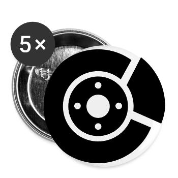 Disque de frein - Lot de 5 grands badges (56 mm) - blanc - Devant