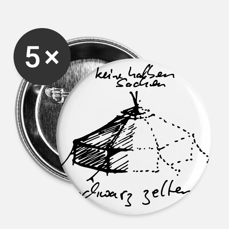 no half measures - Buttons large 2.2''/56 mm (5-pack) - white