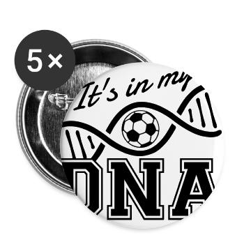 Football ADN - Lot de 5 grands badges (56 mm) - blanc - Devant