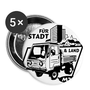 Multicar M25 IFA Mobile - Buttons groß 56 mm (5er Pack) - Weiß - Vorne