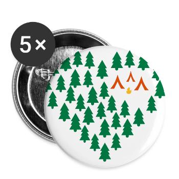 Camping - Buttons large 2.2''/56 mm (5-pack) - white - Front