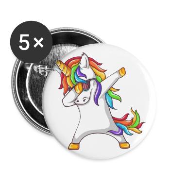 Licorne Design Skrrt - Buttons groß 56 mm (5er Pack) - Weiß - Vorne