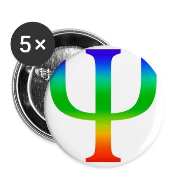 psychologie - Lot de 5 grands badges (56 mm) - blanc - Devant