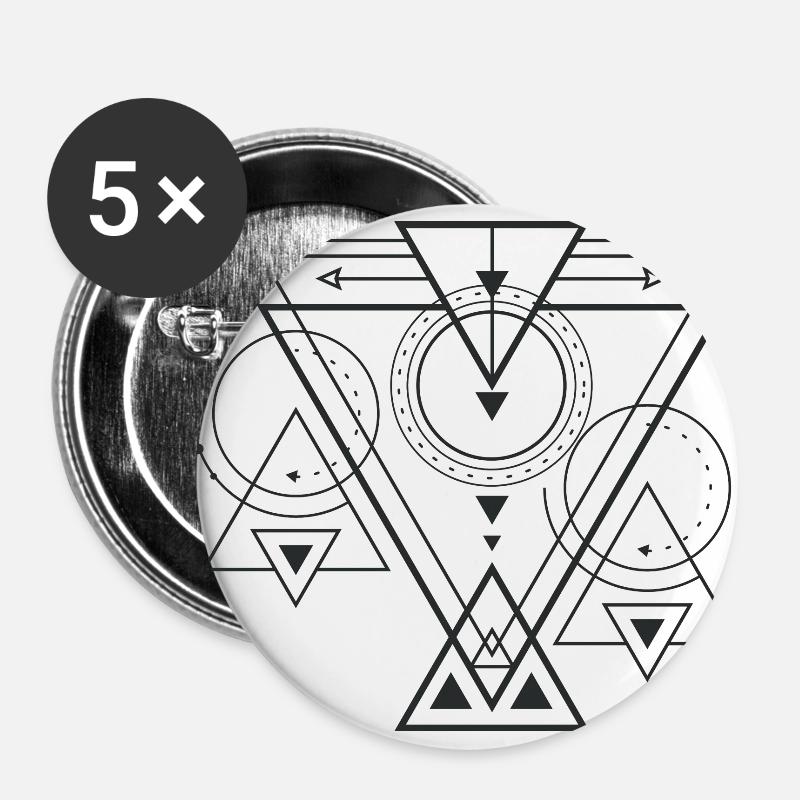 Geometry - Buttons large 2.2''/56 mm (5-pack) - white