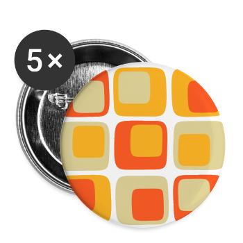 70s Pattern - Buttons large 2.2''/56 mm (5-pack) - white - Front