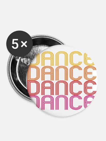 DANCE - Buttons groß 56 mm (5er Pack) - Weiß