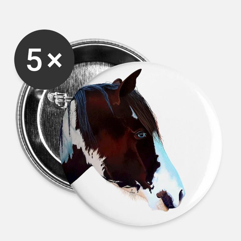 Rebel/Princess - Buttons large 2.2''/56 mm (5-pack) - white