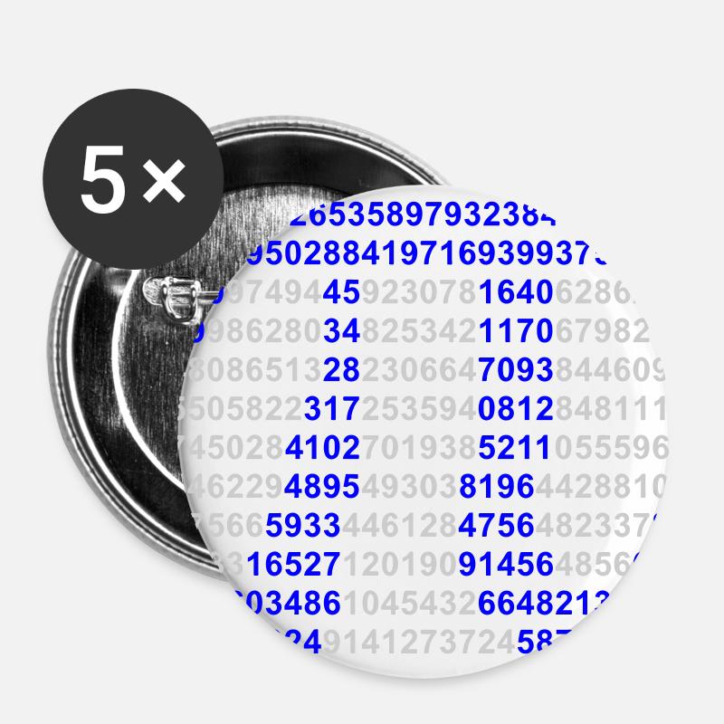 pi - Buttons large 2.2''/56 mm (5-pack) - white