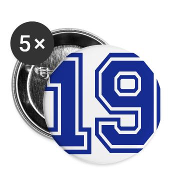 19 - Buttons groß 56 mm (5er Pack) - Weiß - Vorne