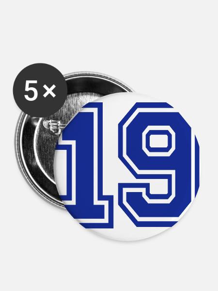 19 - Buttons groß 56 mm (5er Pack) - Weiß