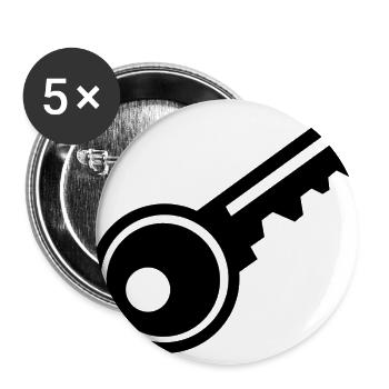 key - Buttons large 2.2''/56 mm (5-pack) - white - Front