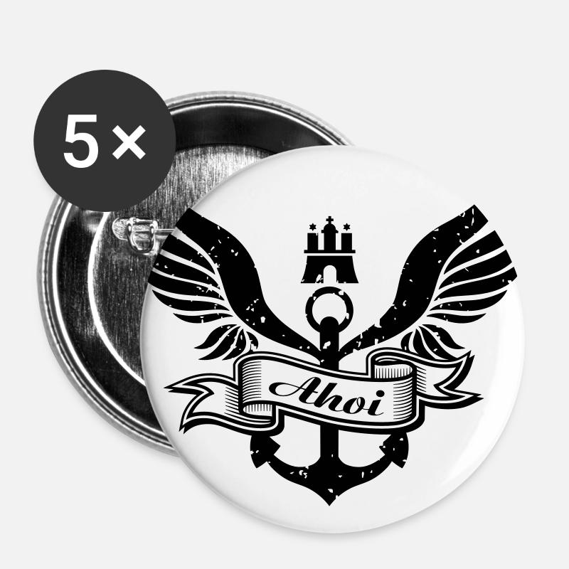 anchor - Buttons large 2.2''/56 mm (5-pack) - white