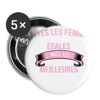 1996 cadeau humour - Lot de 5 grands badges (56 mm) - blanc - Devant