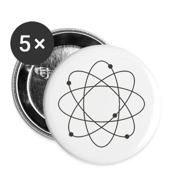 Atom - Buttons groß 56 mm (5er Pack) - Weiß - Vorne