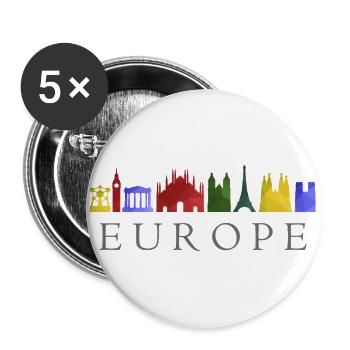 europe horizon - Lot de 5 grands badges (56 mm) - blanc - Devant
