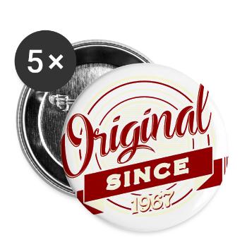 Geburtstag Shirt · Geburtstag · Original 1967 - Buttons groß 56 mm (5er Pack) - Weiß - Vorne