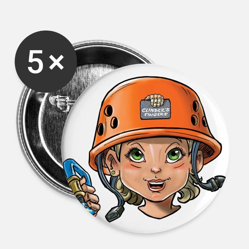 Little rock climber 1 - Buttons large 2.2''/56 mm (5-pack) - white