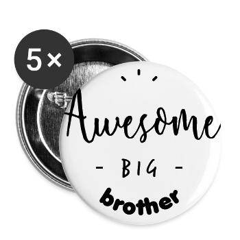 Awesome BIG Brother - Buttons groß 56 mm (5er Pack) - Weiß - Vorne