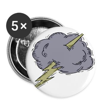 soleil arc-en-ciel nuages soleil météo cloud52 - Lot de 5 grands badges (56 mm) - blanc - Devant