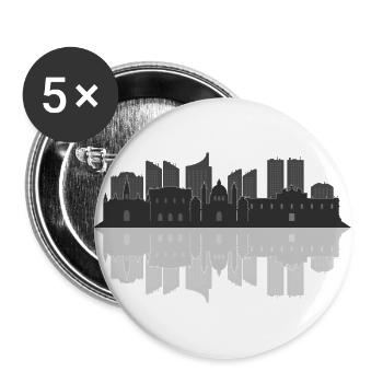 vienna skyline - Buttons large 2.2''/56 mm (5-pack) - white - Front