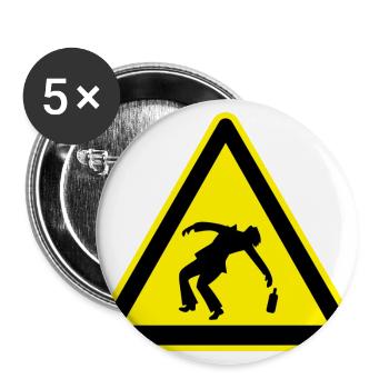 drunken - Buttons groß 56 mm (5er Pack) - Weiß - Vorne