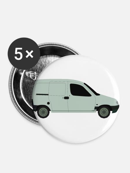 van - Buttons groß 56 mm (5er Pack) - Weiß