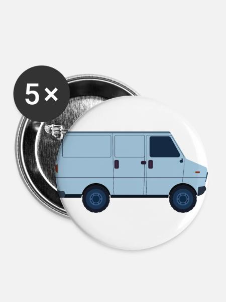 van - Buttons groß 56 mm (5er Pack) - Weiß