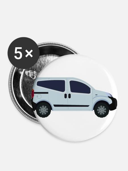 van - Buttons groß 56 mm (5er Pack) - Weiß