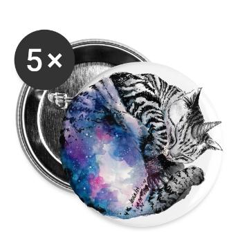 Galaxy 1000 000 000 - Lot de 5 grands badges (56 mm) - blanc - Devant
