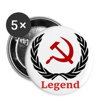 Russia Sovjet Lohrbeerkranz Victory Wreath Hammer - Buttons large 2.2''/56 mm (5-pack) - white - Front