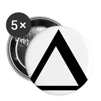Delta greek alphabet - Buttons large 2.2''/56 mm (5-pack) - white - Front