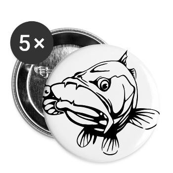 Zander - Buttons groß 56 mm (5er Pack) - Weiß - Vorne