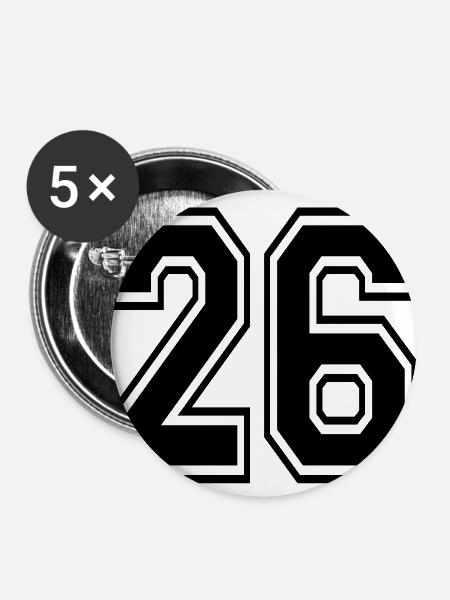 26 - Buttons groß 56 mm (5er Pack) - Weiß
