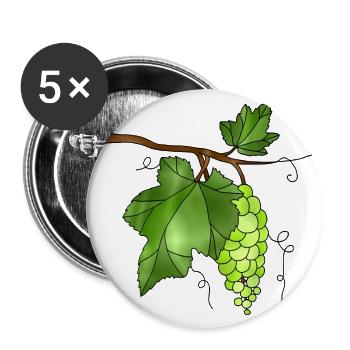 grapes - Buttons large 2.2''/56 mm (5-pack) - white - Front