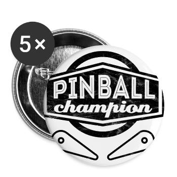Pinball - Kicker - Football - Gift - 80s - Buttons large 2.2''/56 mm (5-pack) - white - Front