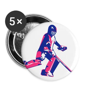 Field hockey goalkeeper - Buttons large 2.2''/56 mm (5-pack) - white - Front