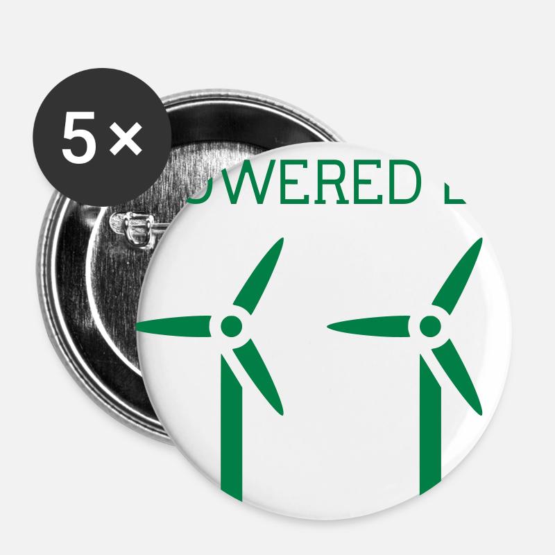 wind energy - Buttons large 2.2''/56 mm (5-pack) - white