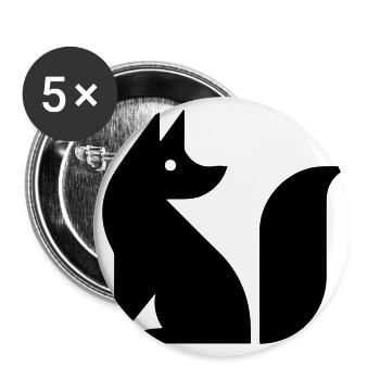 Niedlicher Fuchs Illustration - Buttons groß 56 mm (5er Pack) - Weiß - Vorne