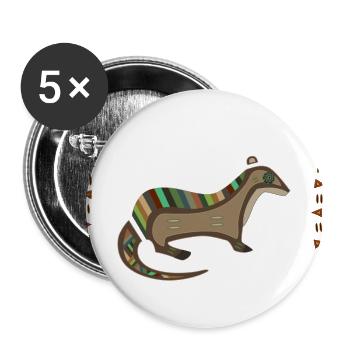 Otter - Buttons groß 56 mm (5er Pack) - Weiß - Vorne