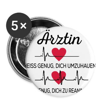Doctor - Buttons large 2.2''/56 mm (5-pack) - white - Front