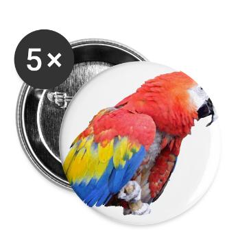 parrot - Buttons large 2.2''/56 mm (5-pack) - white - Front