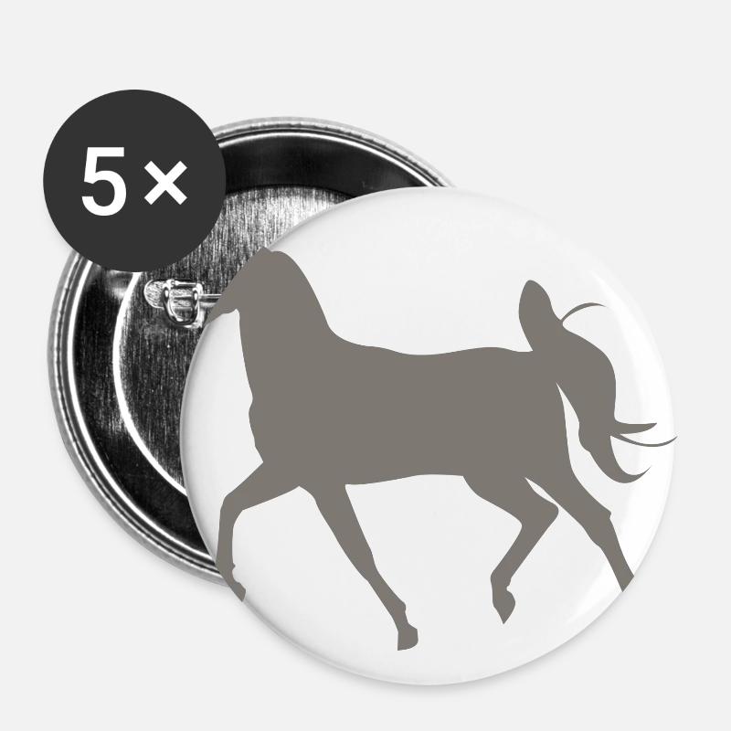 horse - Buttons large 2.2''/56 mm (5-pack) - white