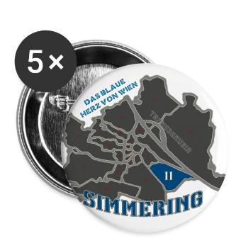 Simmering Wien 11 - Buttons groß 56 mm (5er Pack) - Weiß - Vorne