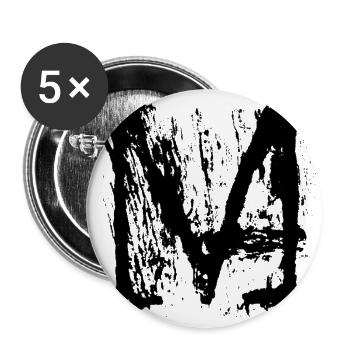 M - Buttons groß 56 mm (5er Pack) - Weiß - Vorne